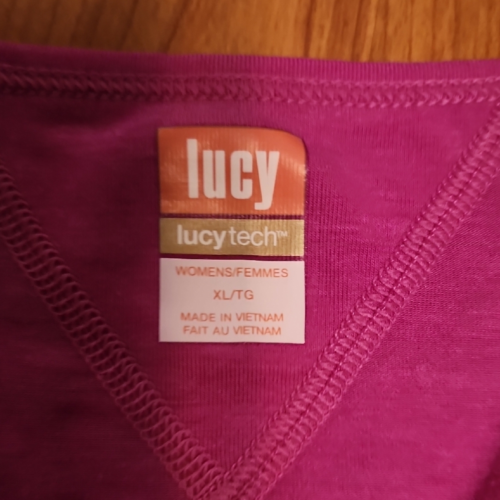Lucy Magenta/Purple Short Sleeve Tee and Strappy Tank Set - Picture 3 of 13